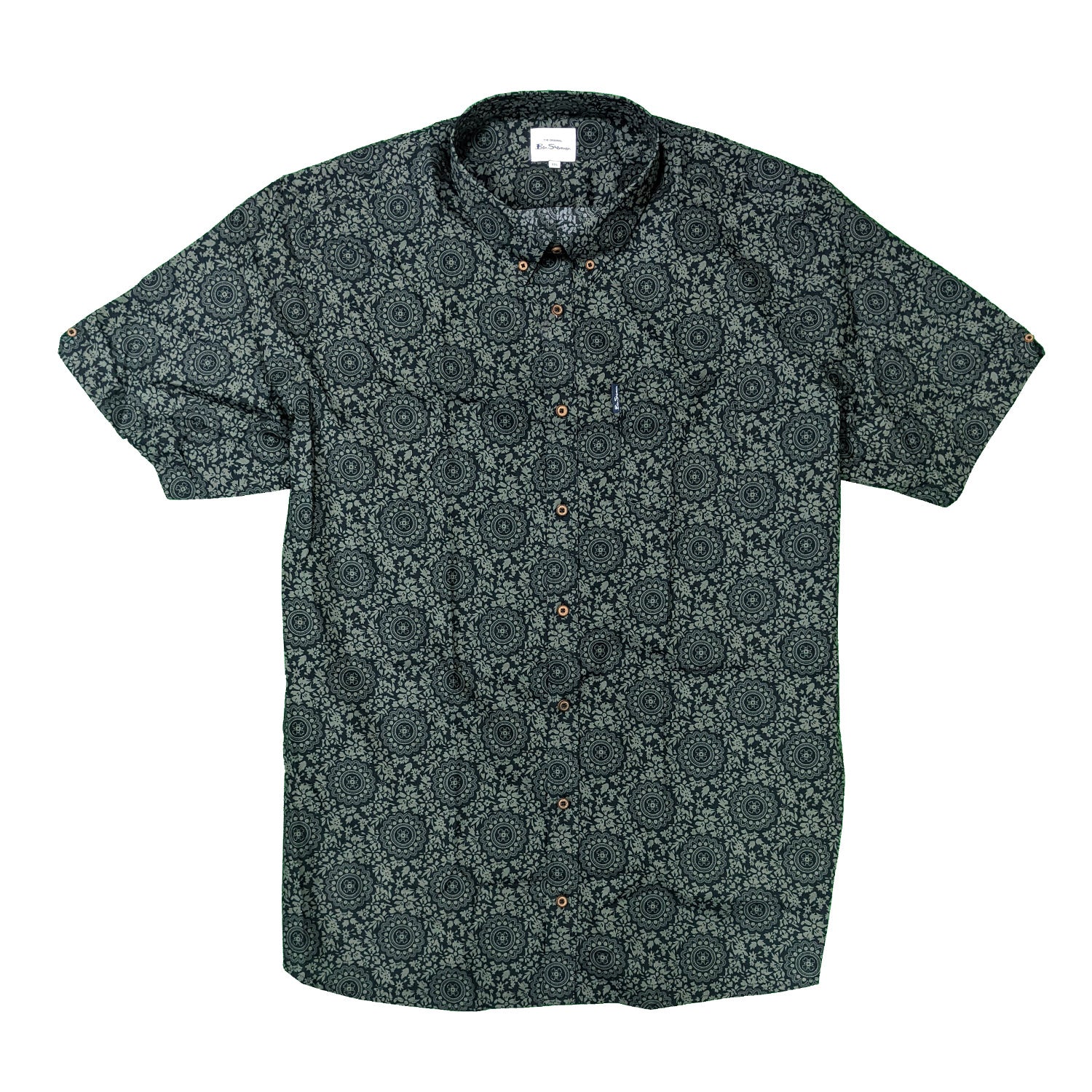 Ben Sherman S/S Shirt - 0066662IL - Dark Khaki 2