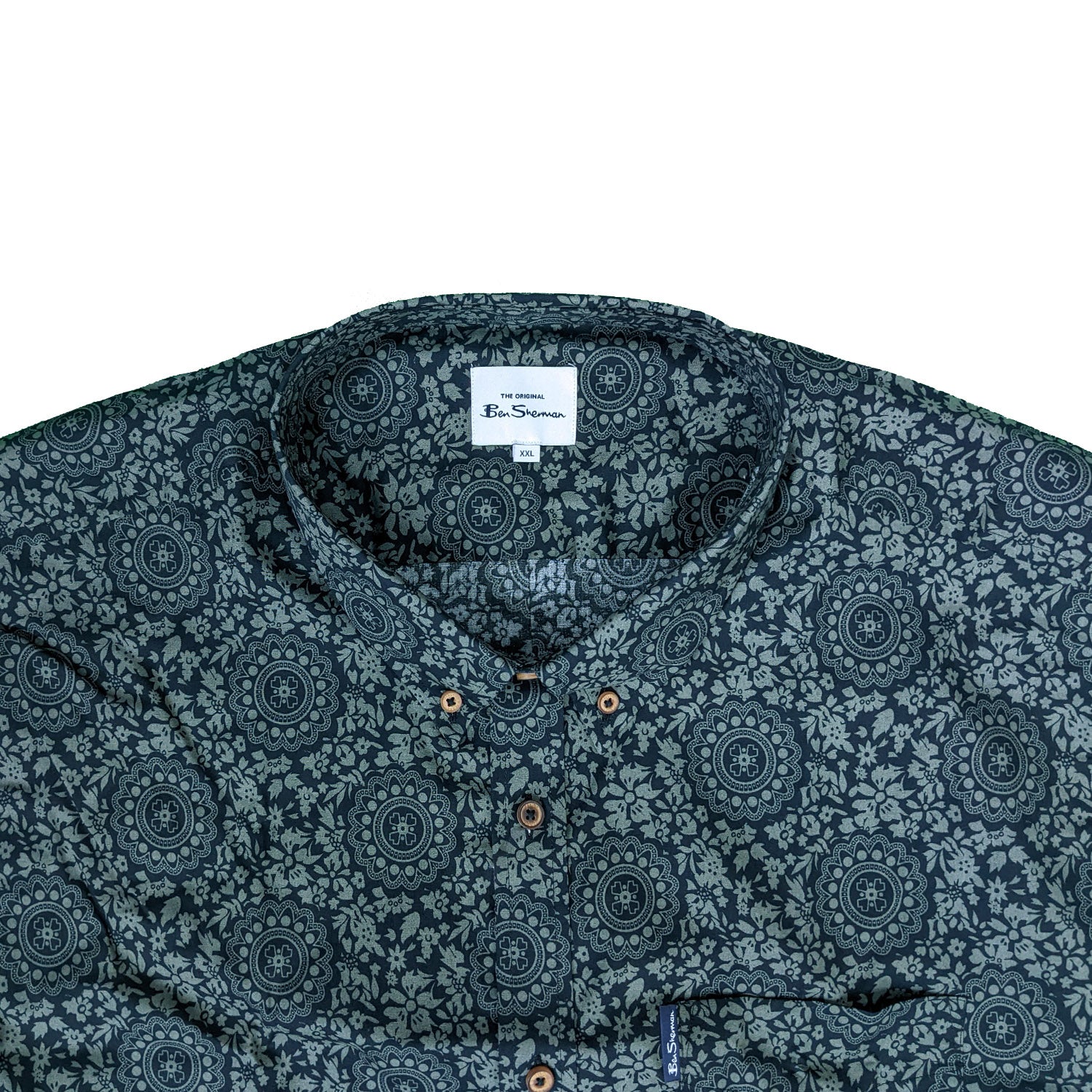 Ben Sherman S/S Shirt - 0066662IL - Dark Khaki 3