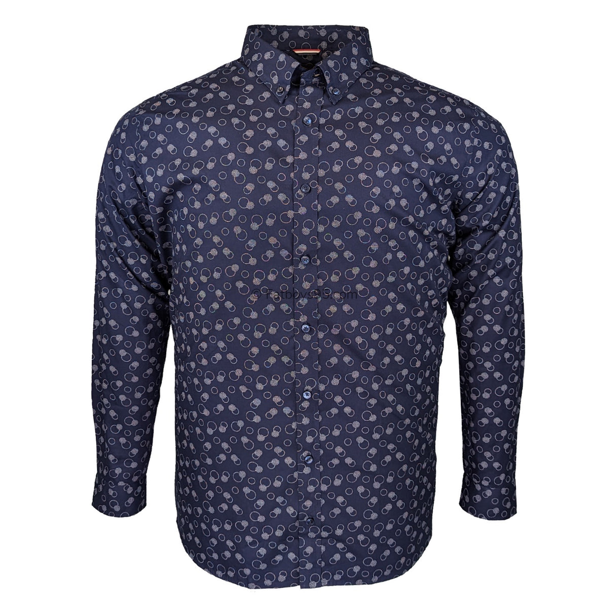 Ben Sherman Stipple L/S Shirt - 0074168IL - Dark Navy 1