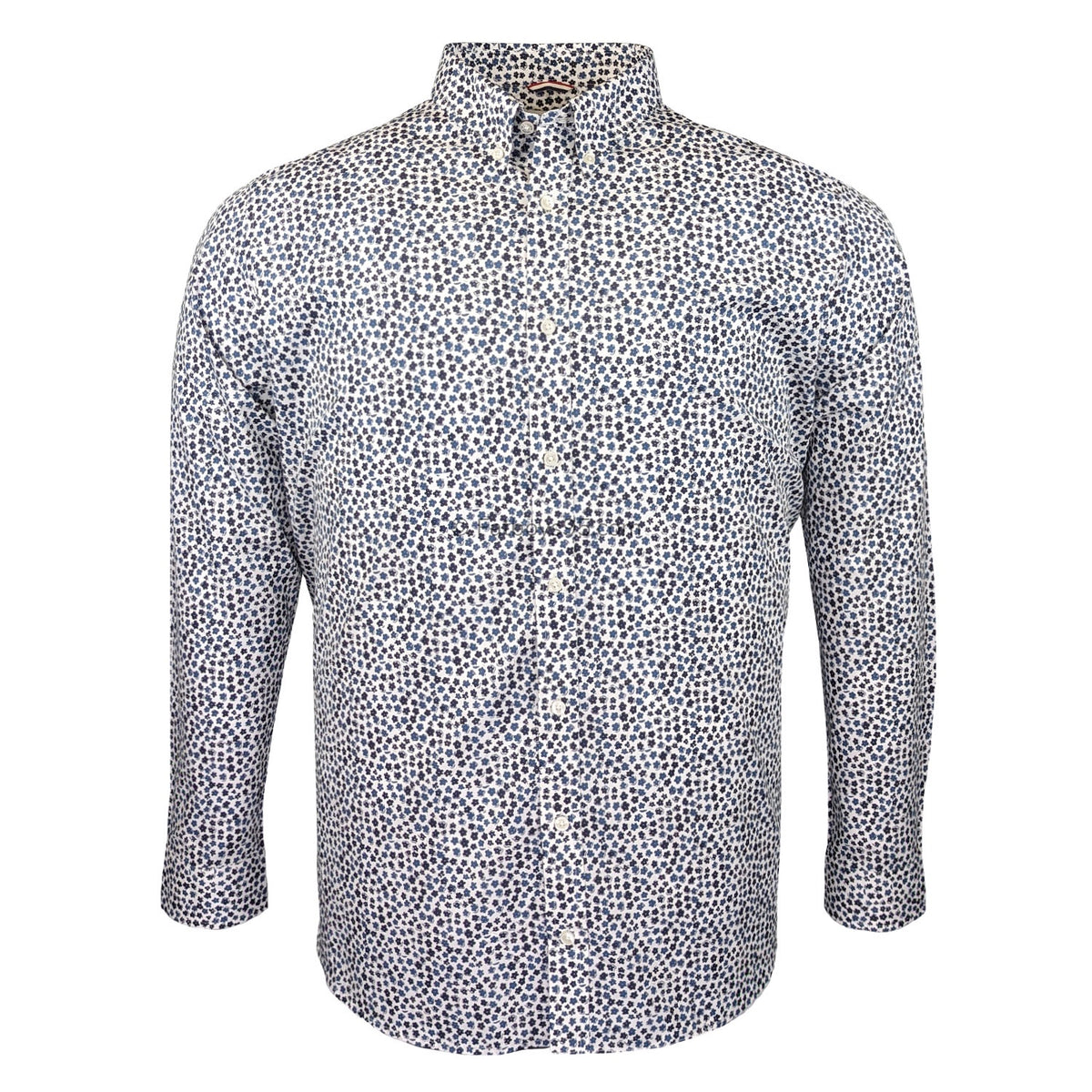 Ben Sherman Ditsy Floral L/S Shirt - 0074169IL - Snow White 1