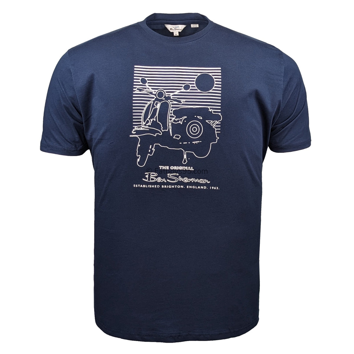 Ben Sherman Summer Scooter Tee - 0076132IL - Dark Navy 1