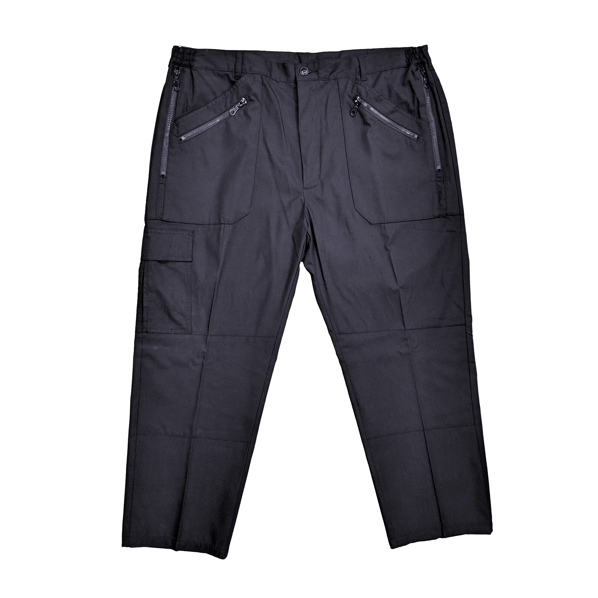 Mens Multi Pocket Combat Action Trousers 30-48 Zip Pockets Side Cargo Work  Pants