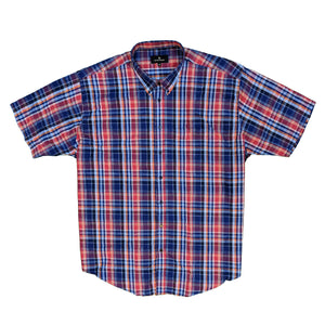 Cotton Valley S/S Shirt - 14181 - Navy / Red / Orange 2