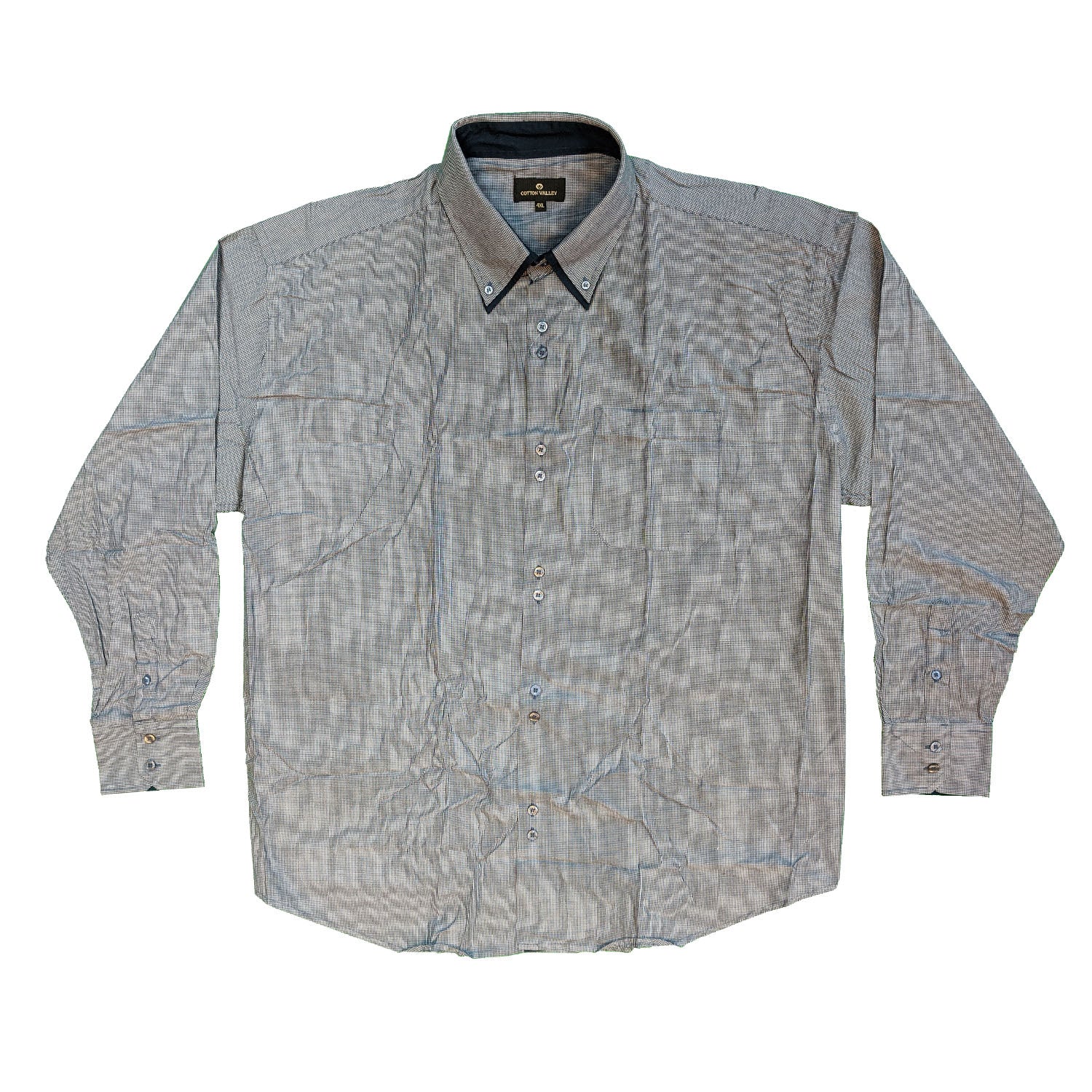 Cotton Valley L/S Shirt - 15539- Navy 2