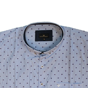 Cotton Valley L/S Stripe Shirt - 15656 - Blue / White 3