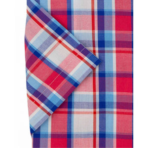 Double Two Check S/S Shirt - DTLS1038 - Red 4