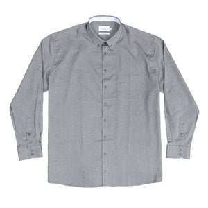 Double Two Royal Oxford Weave L/S Shirt - GS4146 - Charcoal 2