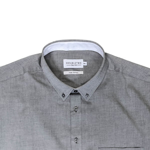 Double Two Royal Oxford Weave L/S Shirt - GS4146 - Charcoal 3