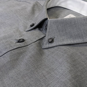 Double Two Royal Oxford Weave L/S Shirt - GS4146 - Charcoal 4