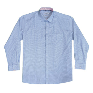 Double Two Square Dobby Weave L/S Shirt - GS4152 - Blue 2