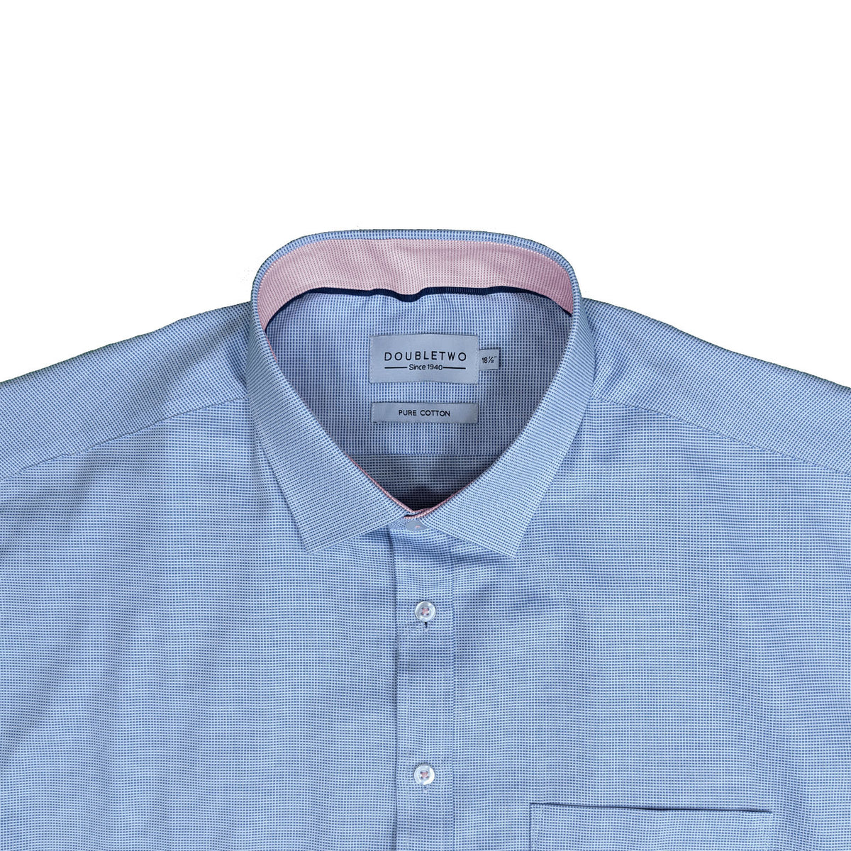 Double Two Square Dobby Weave L/S Shirt - GS4152 - Blue 3