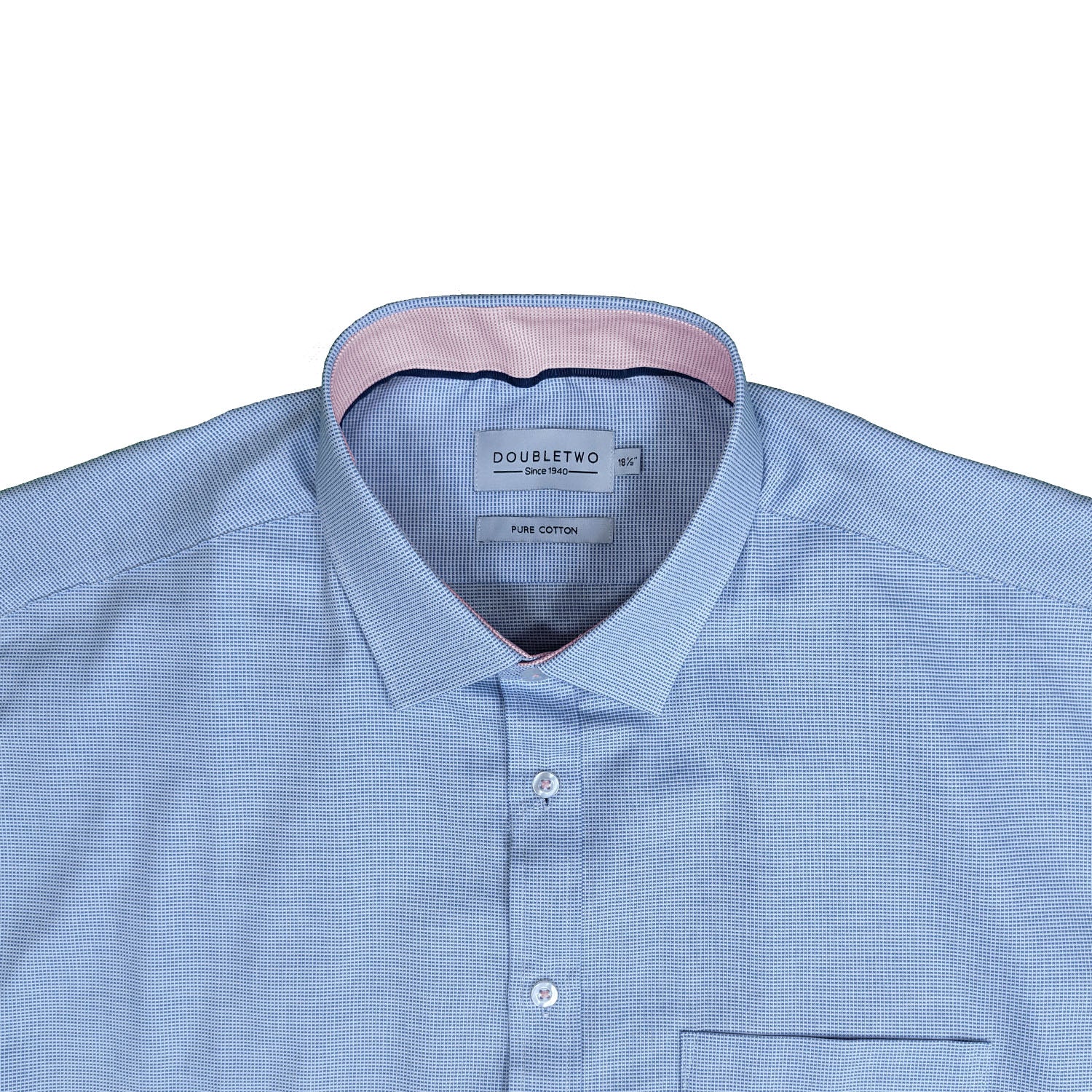 Double Two Square Dobby Weave L/S Shirt - GS4152 - Blue 3