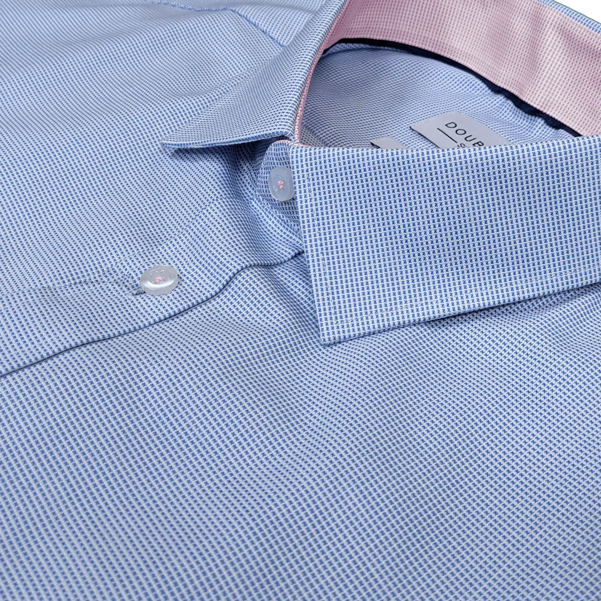 Double Two Square Dobby Weave L/S Shirt - GS4152 - Blue 4