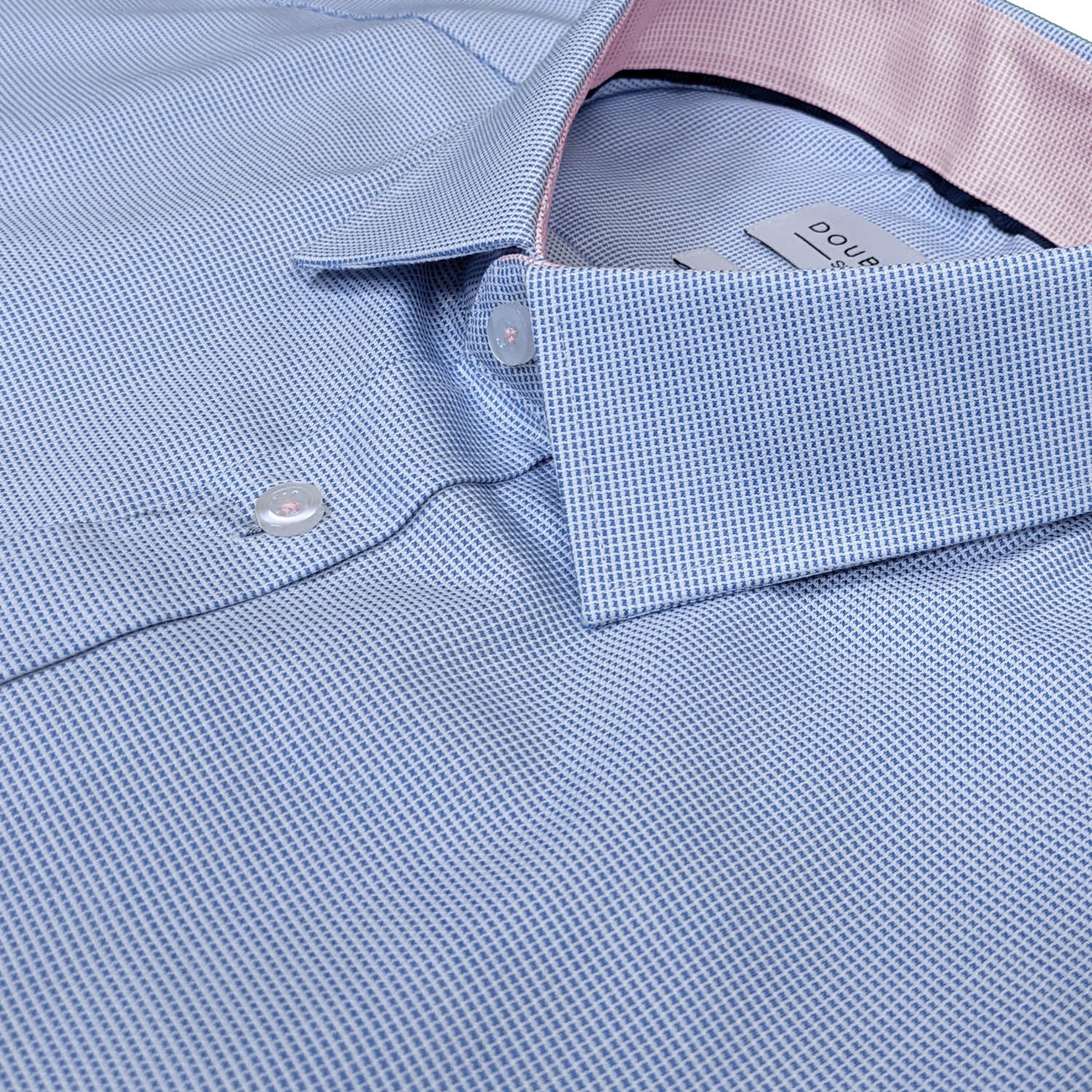 Double Two Square Dobby Weave L/S Shirt - GS4152 - Blue 4