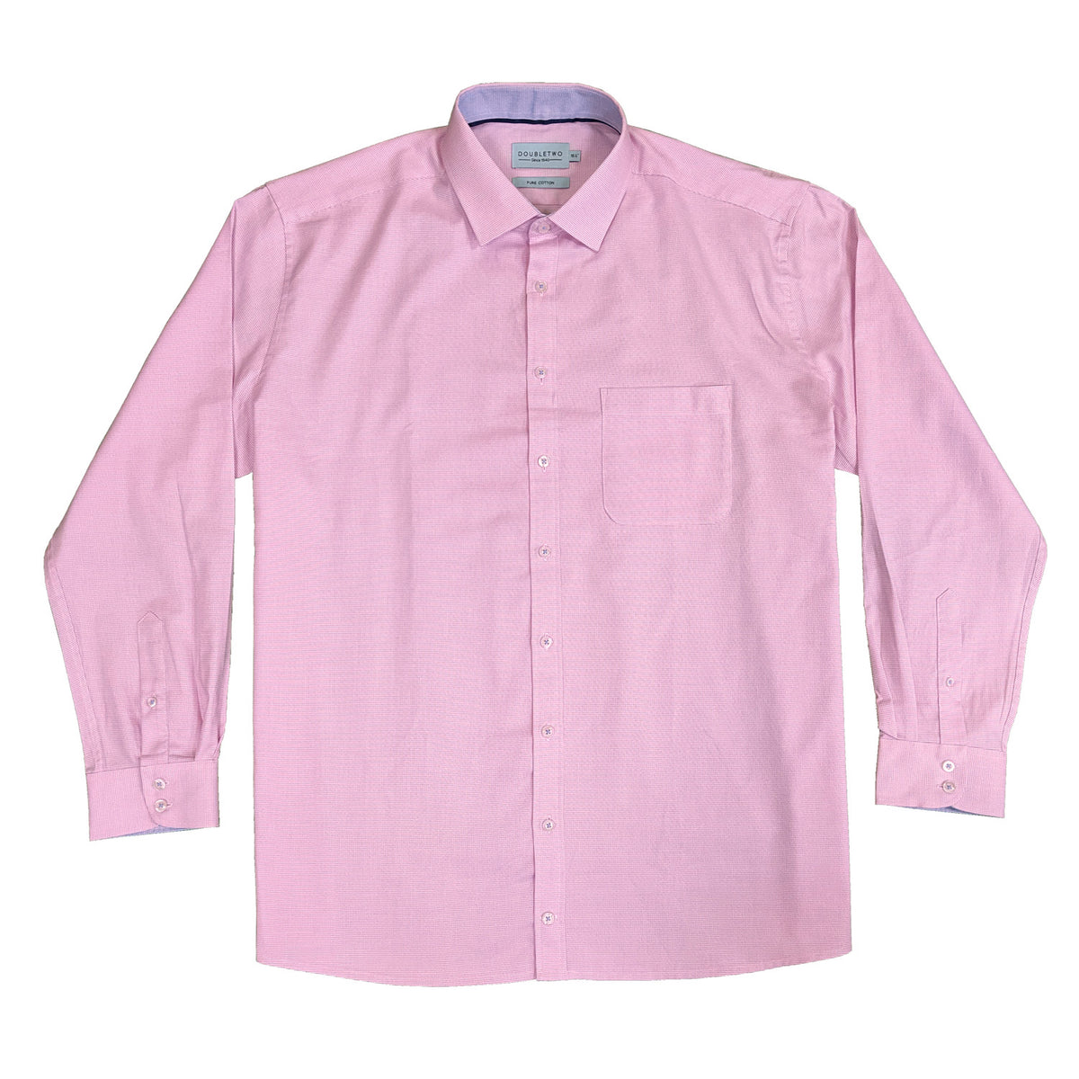 Double Two Square Dobby Weave L/S Shirt - GS4152 - Pink 2