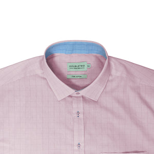 Double Two Prince of Wales Check L/S Shirt - GS4153 - Pink 3