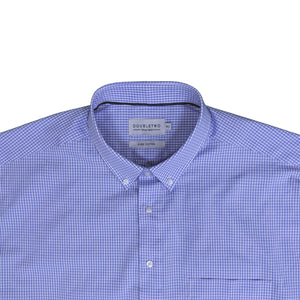 Double Two Gingham Check L/S Shirt - GS4154 - Light Blue 3