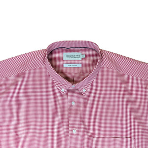 Double Two Gingham Check L/S Shirt - GS4154 - Wine 3