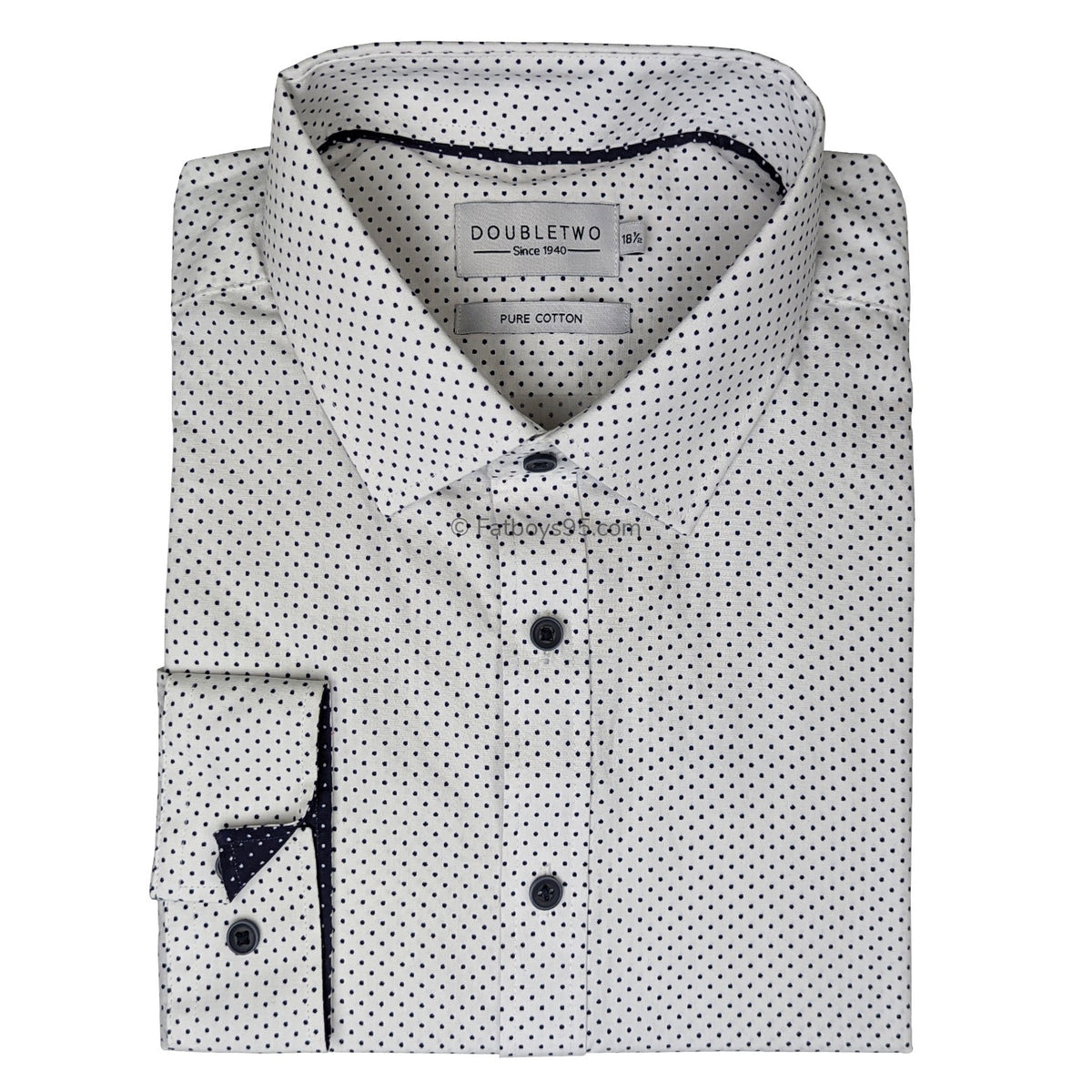 Double Two Dotted L/S Shirt - GS4212 - White 1