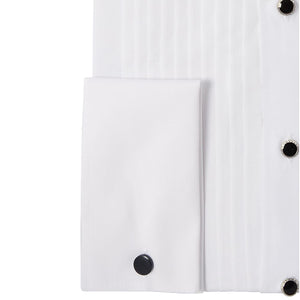 Double Two Stich Pleat Dress Shirt - SLX5002 - White 2