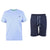 D555 PJs (T-Shirt & Shorts) - 701100 - Stanmore - Navy / Blue 1