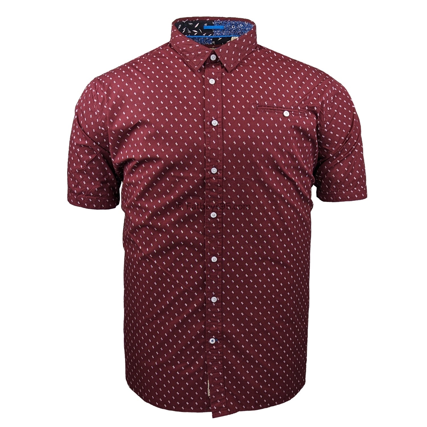 D555 S/S Shirt - Dunstable (101504) - Burgundy 1