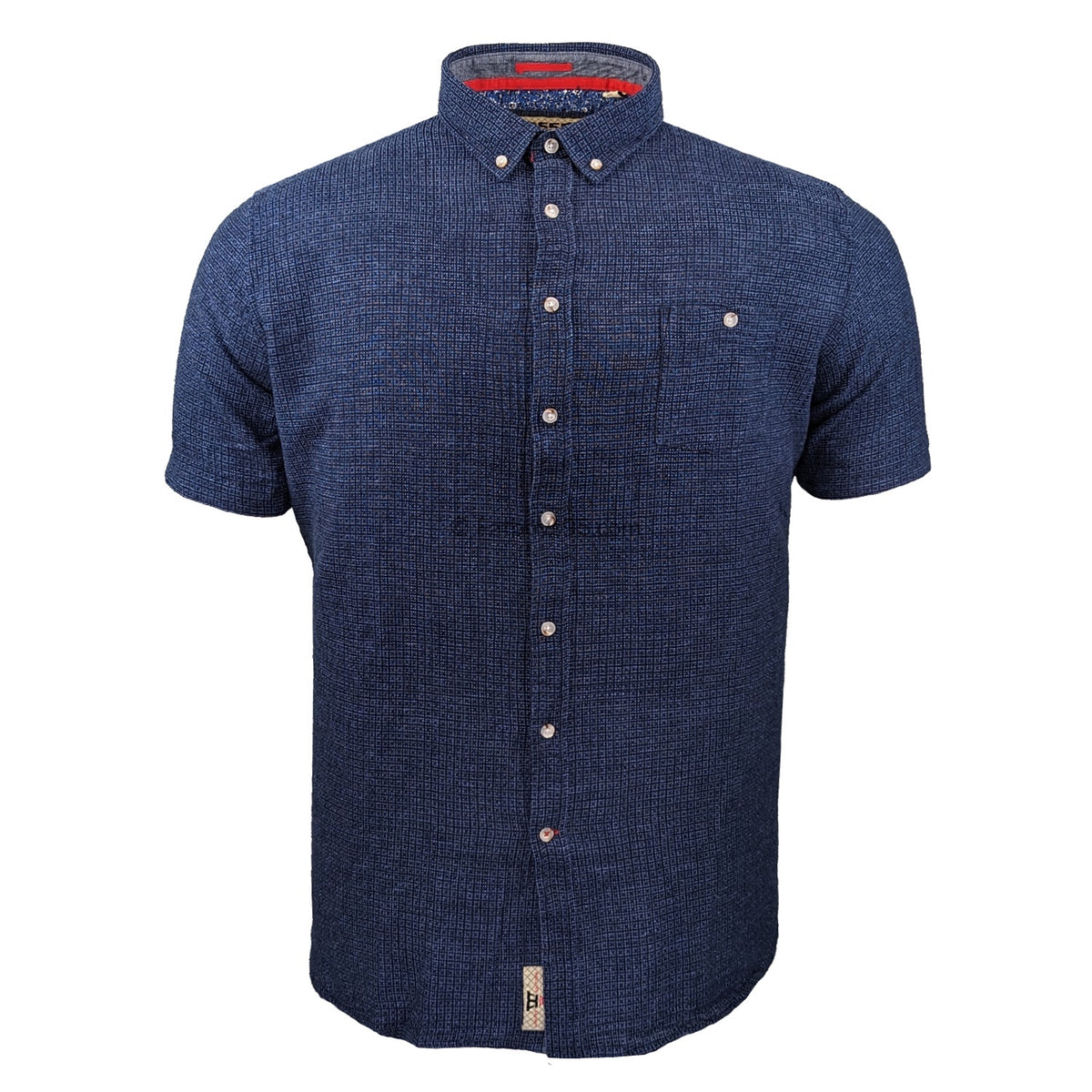 D555 S/S Linen Shirt - Girton (101511) - Navy 1