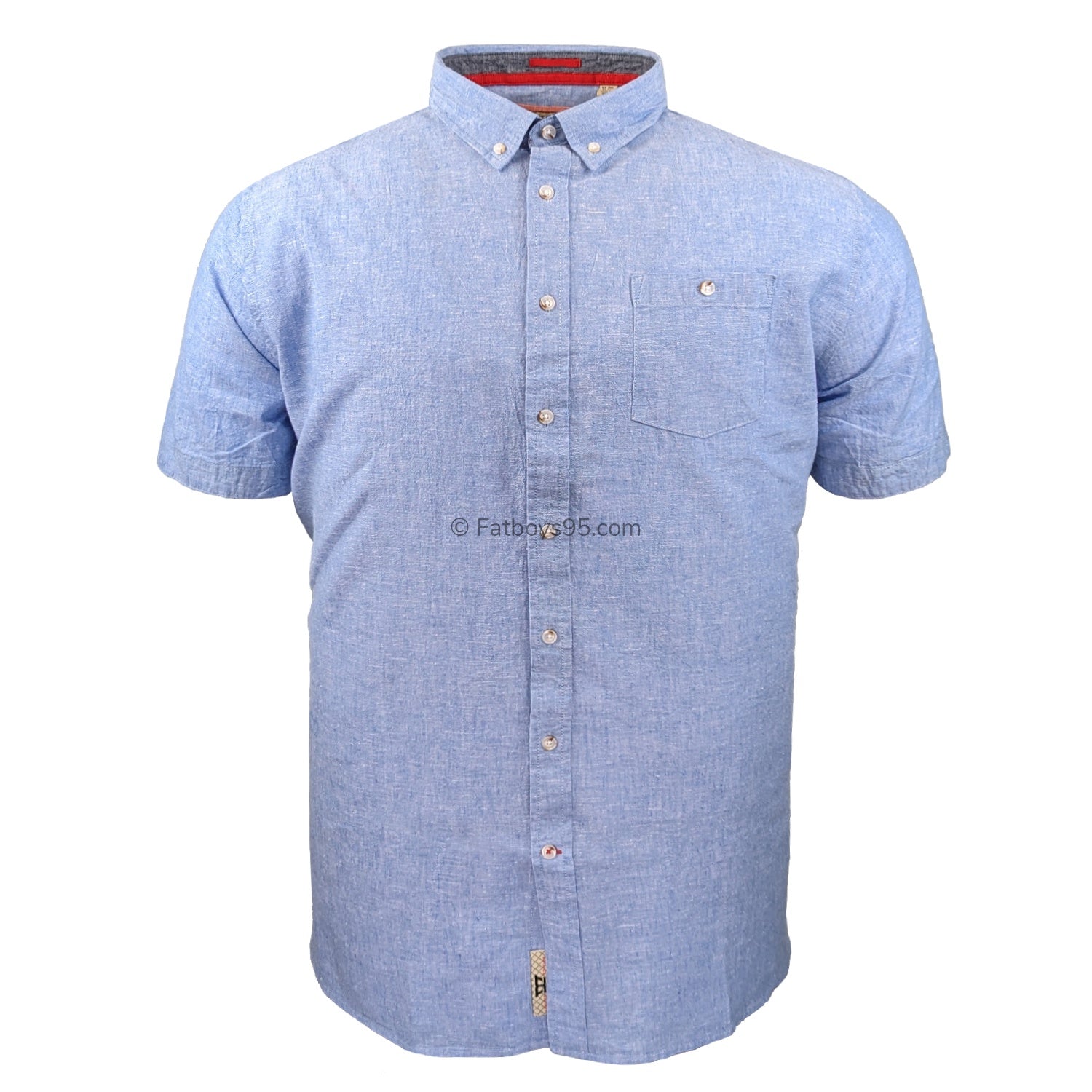 D555 S/S Linen Shirt - Hazelwood 1 (101512) - Blue 1