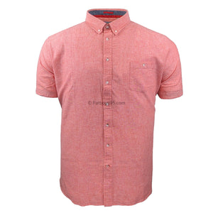 D555 S/S Linen Shirt - Hazelwood 2 (101513) - Salmon 1