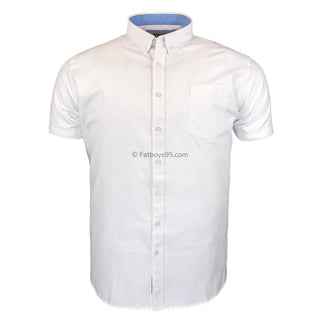 D555 S/S Oxford Shirt - James - White - 2XL