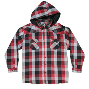 D555 L/S Shirt - KS11042 - Ashton - Red / Black / Grey 2
