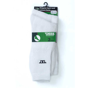 D555 Sports & Leisure Socks - Logan - White 2
