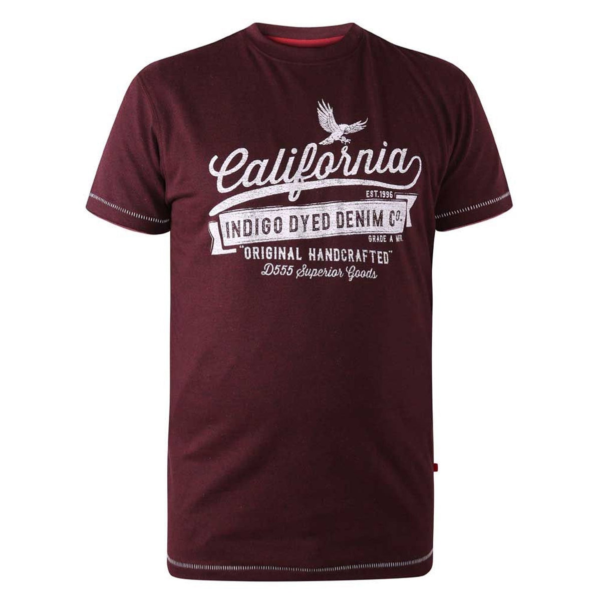 D555 T-Shirt - Wharf (601219) - Burgundy / Black Twist 1