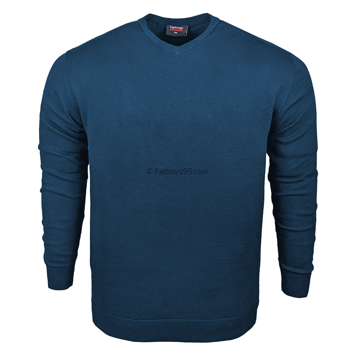 Espionage V Neck Pullover - KW031 - Teal 1