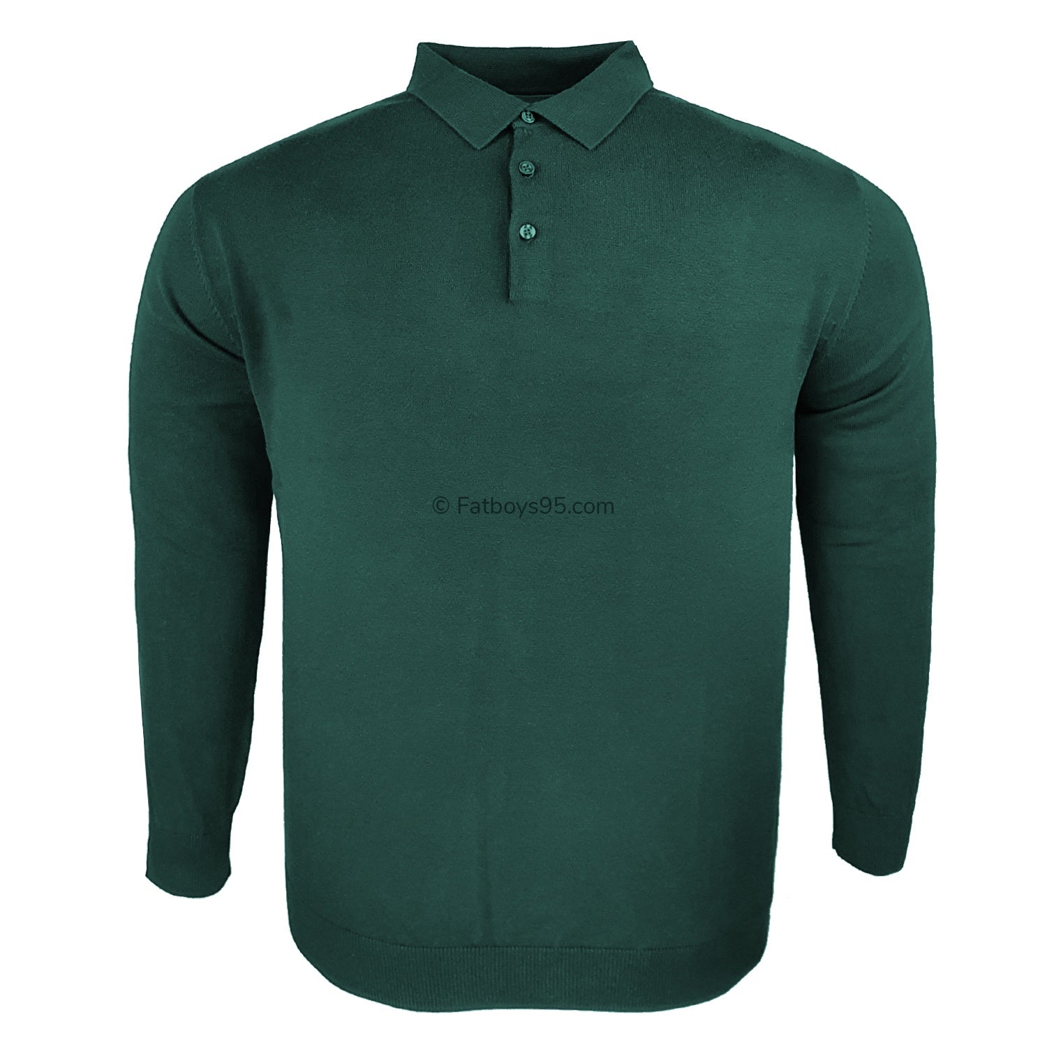 Espionage Long Sleeve Polo Jumper - KW058 - Green 1