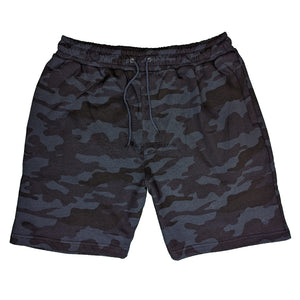 Espionage Camo Print Fleece Shorts - LW134 - Navy 1