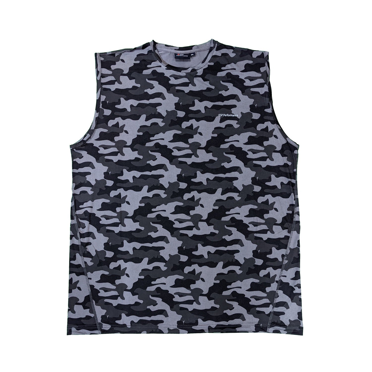 Espionage Performance Sleeveless Tee - LW136 - Grey Camo 1