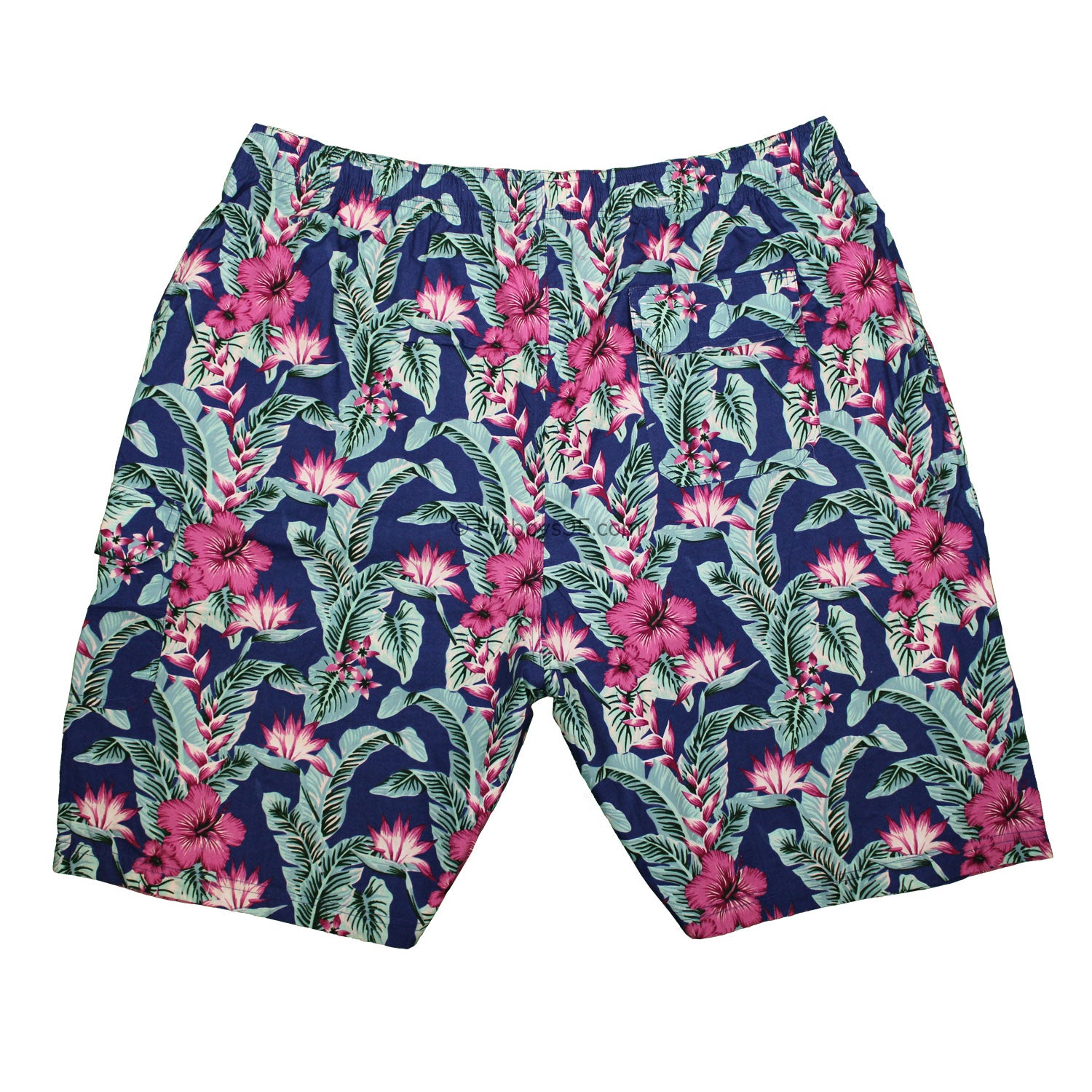 Espionage Hibiscus Print Shorts - LW143 - Blue / Green 3