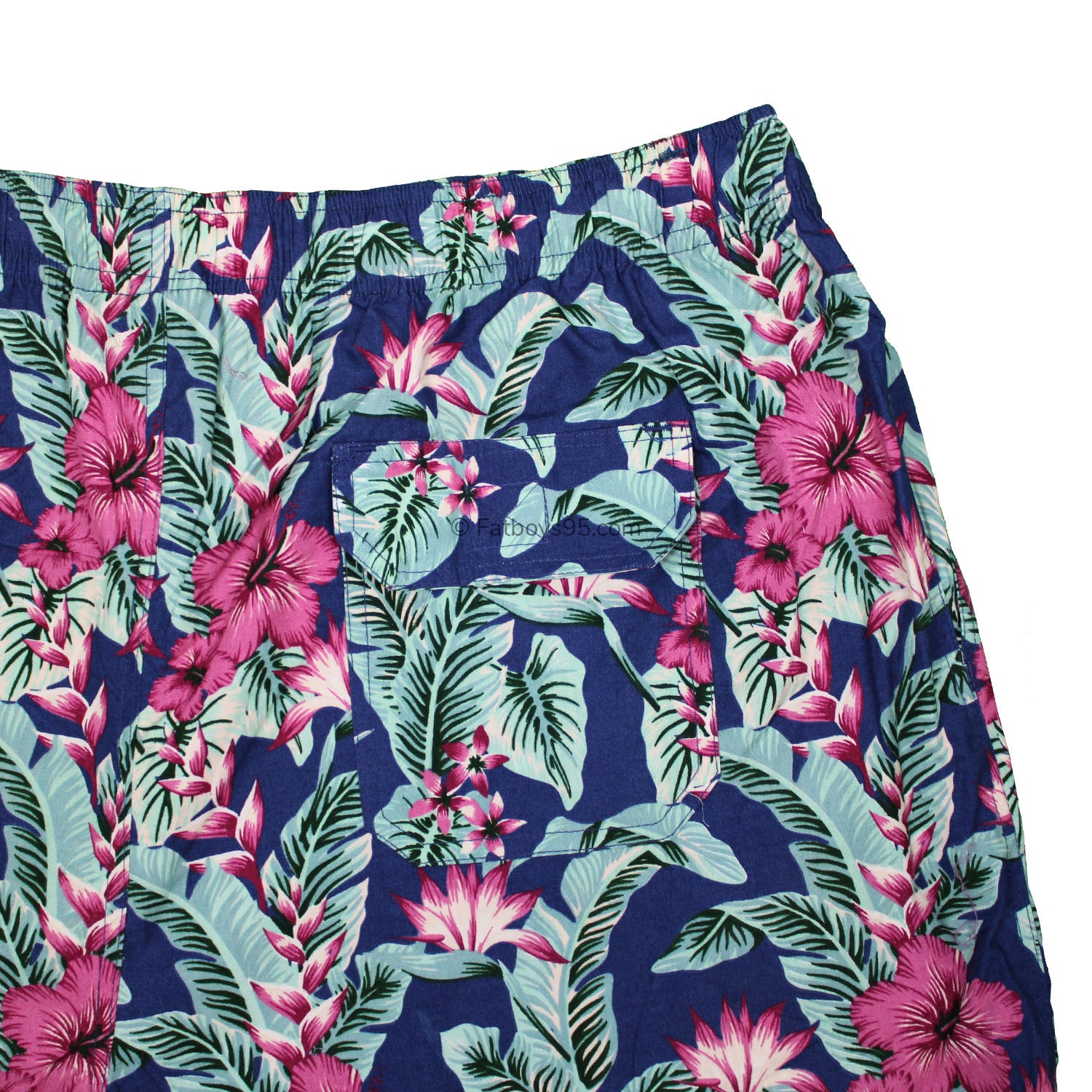 Espionage Hibiscus Print Shorts - LW143 - Blue / Green 4