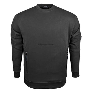 Espionage Cut & Sew Sweatshirt - LW152 - Black 1