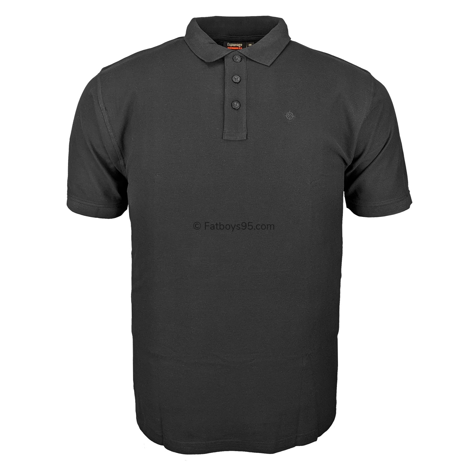 Espionage Plain Polo - P074 - Black 1