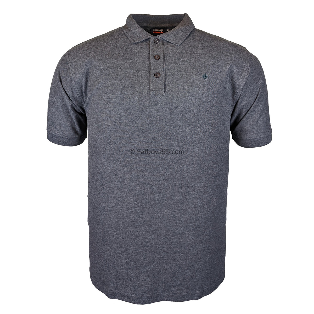 Espionage Plain Polo - P074 - Charcoal 1