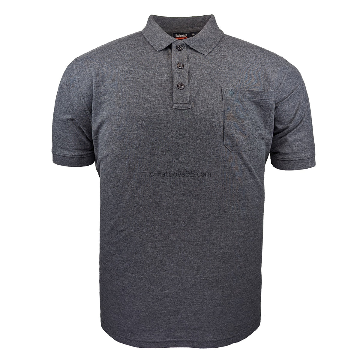 Espionage Plain Polo - P074A - Charcoal 1