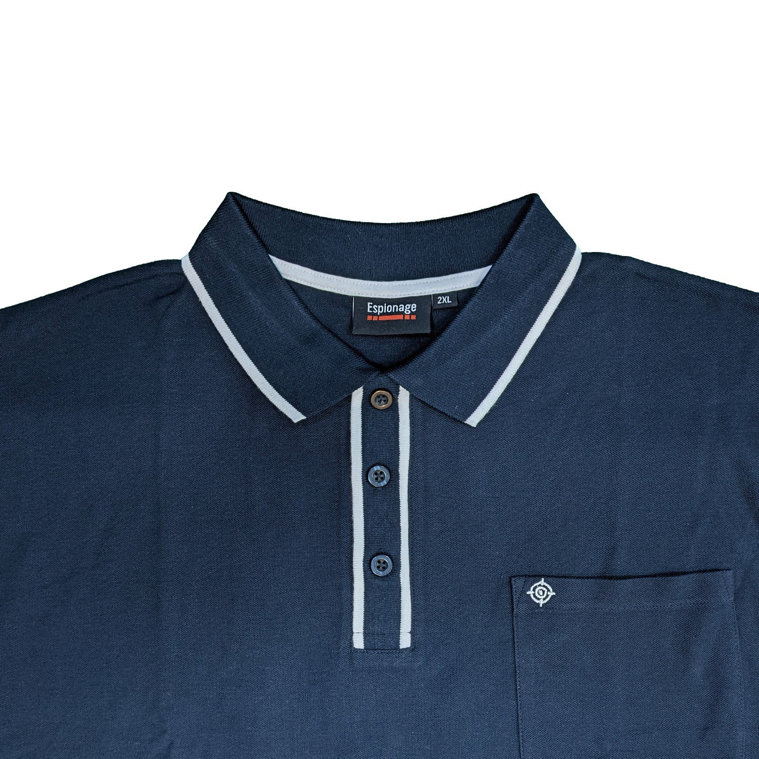 Espionage Tipped Polo - P174 - Navy 2