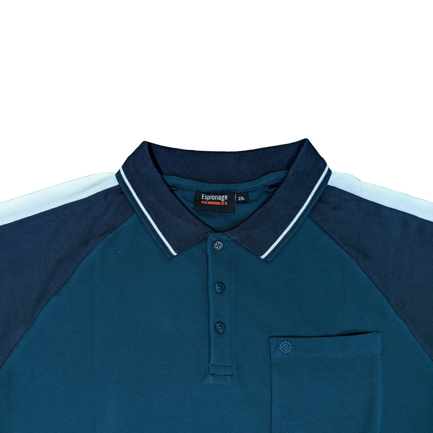 Espionage Cut & Sew Polo - P190 - Deep Teal / Navy 2