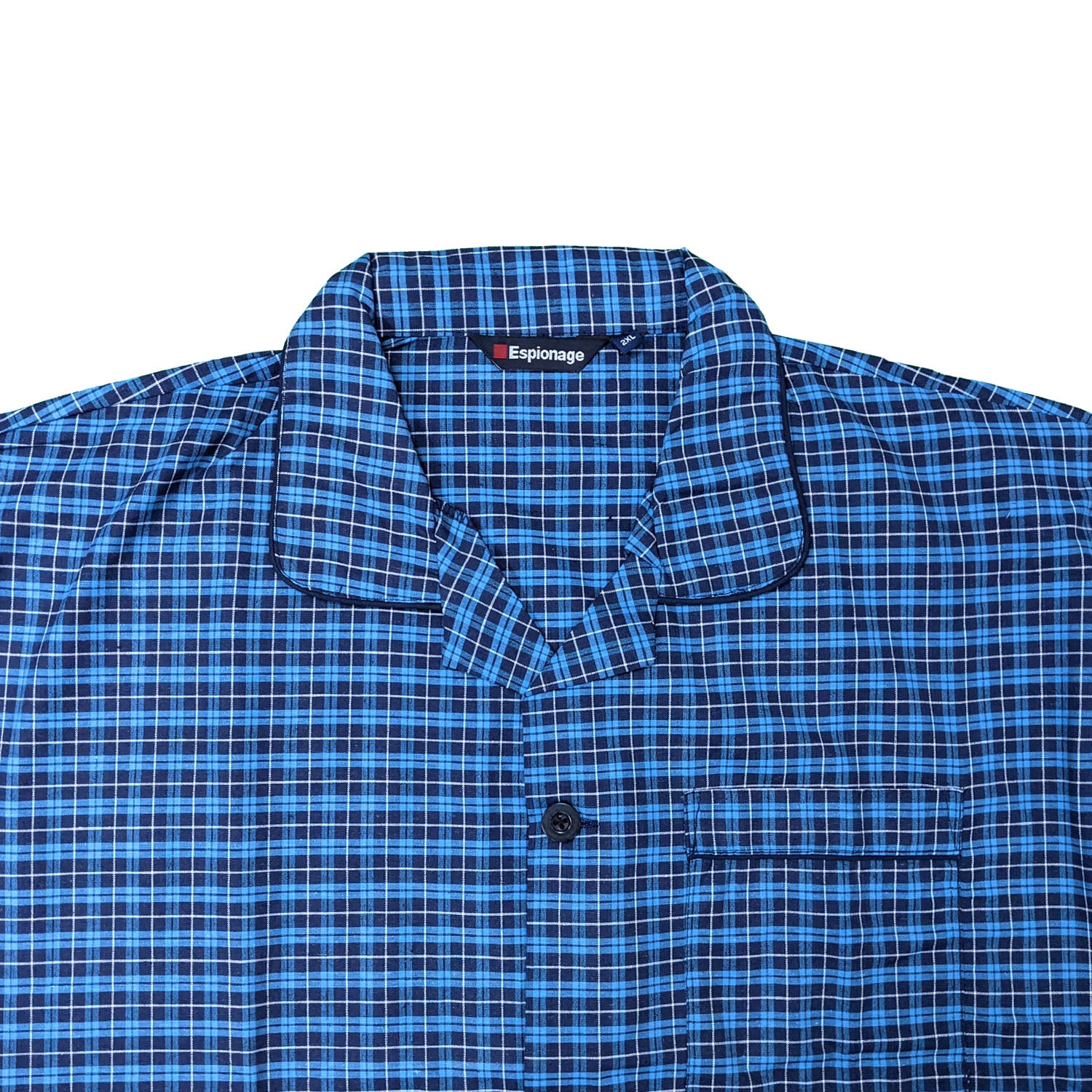 Espionage PJs (Shirt & Trousers) - PJ140 - Blue Check 3