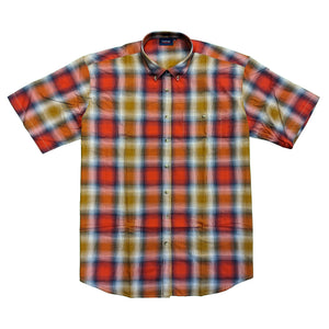 Espionage Shadow Check S/S Shirt - SH331 - Red / Brown / Navy 2
