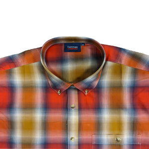 Espionage Shadow Check S/S Shirt - SH331 - Red / Brown / Navy 3