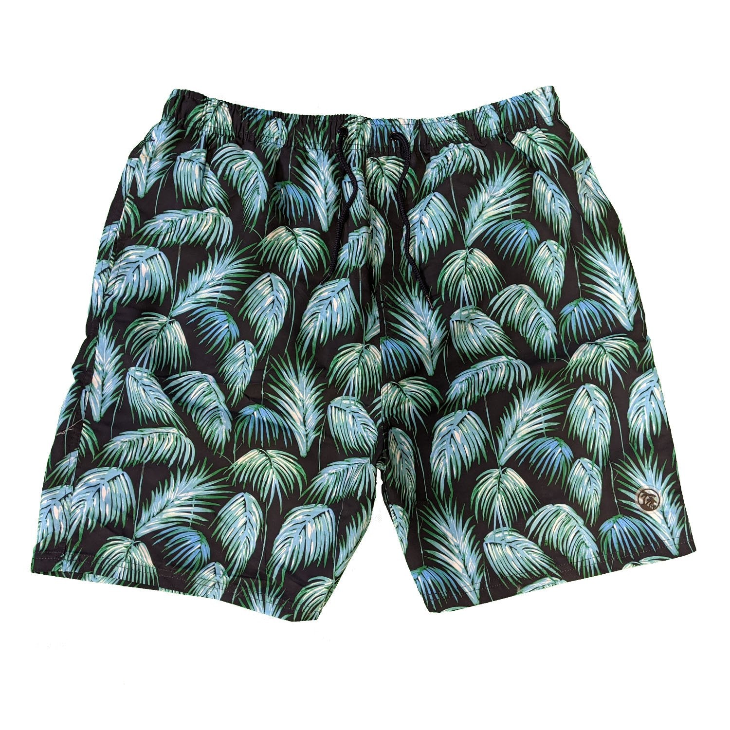 Espionage Feather Print Swim Shorts- SW074 - Green 1