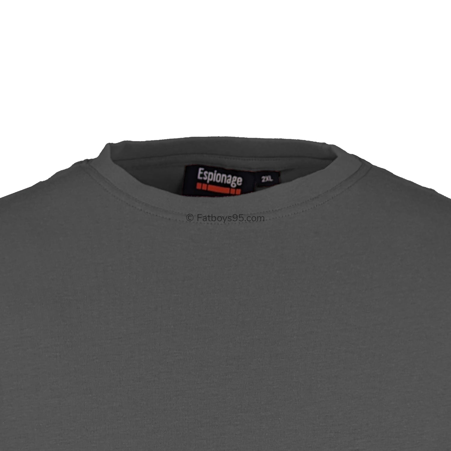 Espionage Plain Round Neck T-Shirt - T015 - Charcoal 2